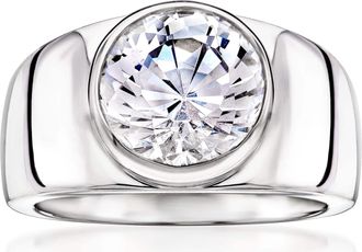 Ross-Simons Bezel-Set CZ Ring in Sterling Silver