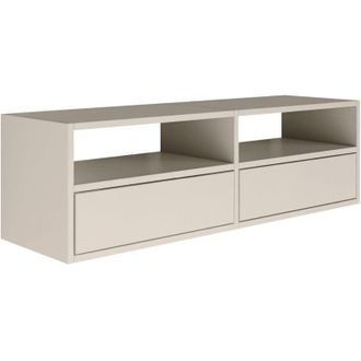 Selsey Selsey - framme - mobile tv sospeso con due anta e ripiani aperti - grigio cashmere - 100 cm