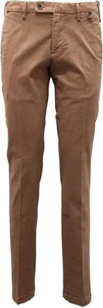 AT.P. CO Slim Fit Katoenen Broek - Heren - Chinos - Bruin - XL - Katoen - Broeken