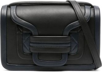 Pierre Hardy Tassen, Dames, Zwart, ONE Size, Leer, Zwart/Blauw Leren Kleurblok Schoudertas