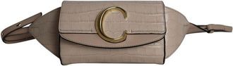Chloé Pre-owned Womens C Belt Bag in Light Pink Crocodile Embossed Leather Leather (archived) - One Size