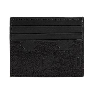 Dsquared2 Tarjetero de Piel con Logo - Accessories - Hombre - Negro - ONE SIZE