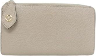 Louis Vuitton Pre-owned Wallets, female, Beige, Size: ONE SIZE Pre-owned Long wallet (bi-fold)