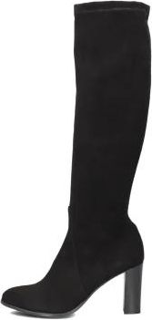 Notre-V Elegante Hoge Laarzen Model 97480 - Dames - Laarzen met Hak - Zwart - 39 EU - Su&egrave;de - Schoenen