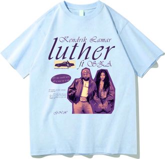 Generic SZA Lana Tour T-Shirt, Organic Cotton Music Tee, Stylish Gift for R&B Lovers, Black/White (Blue,XL)
