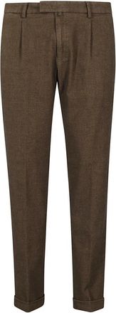 BRIGLIA 1949 Haarclip met Wollen Effect - Heren - Nette broeken - Bruin - 3XL - Wol - Broeken