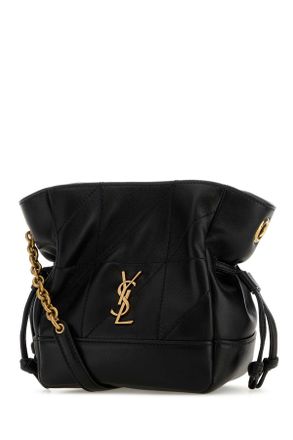 Saint Laurent Womens Black Leather Mini Jamie Bucket Bag Nero Borse A Secchiello