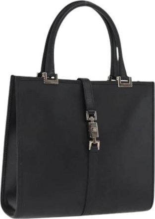 Gucci Pre-owned Vintage Hand Bag - Dames - Vintage Handtas - Zwart - ONE Size - Leer - Vintage