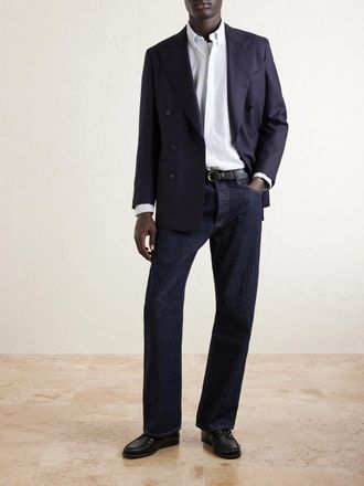 Polo Ralph Lauren Button-Down Collar Logo-Embroidered Striped Cotton Oxford Shirt