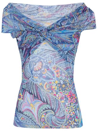 Etro WomenS Straight Neck Top