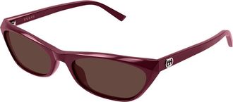 Gucci GG2203S 004 Womens Sunglasses Burgundy Size 56 - Free RX Lenses - Free RX Lenses