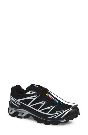Salomon XT-6 Gore-Tex Waterproof Sneaker in Black/Black/Silver at Nordstrom, Size 5.5 Womens