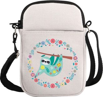 Generic PYOUL Funny Sloth Theme Gift Sloth Meme Crossbody Bag Jungle Adventure Travel Bag Nature Enthusiast Gift (Sloth Meme CB)