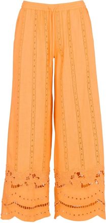 Damson Madder Pantaloni con ricamo - Arancione