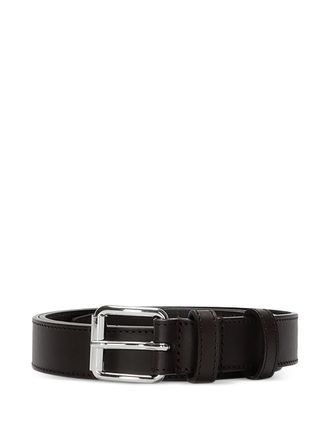 Comme Des Gar&ccedil;ons dark brown leather belt - unisex - Calf Leather - M