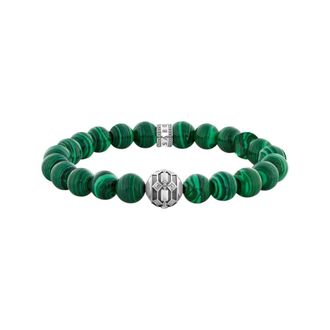 Thomas Sabo Thomas Sabo - Rebel at Heart Kralenarmband - Heren - Accessoires - Groen - Maat: ONE Size
