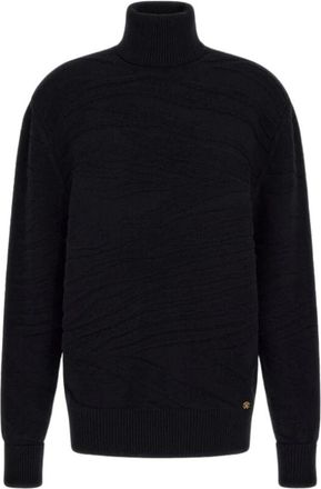 Roberto Cavalli Truien & Vesten, Dames, Zwart, M, Wol, Zwarte Coltrui Gemaakt in Italië