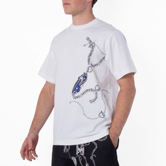 Burberry Knight Hardware Printed Cotton T-Shirt, Size XX-Small
