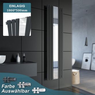 Sonni Sonni - Radiador Con Espejo Antracita Con Termostato Multibloque Antracita 1800x504mm