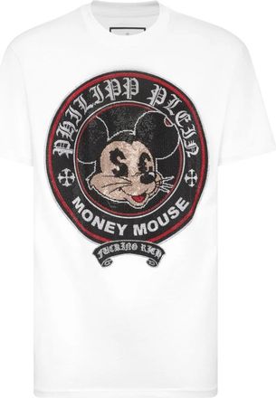 Philipp Plein T-Shirt Ronde Hals - Heren - T-shirts - Wit - 2XL - Katoen - Tops