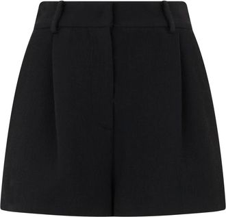 Moschino Korte Broeken, Dames, Zwart, S, Wol, Klassieke Shorts met Hoge Taille