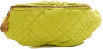 Versace Green Nappa Leather Quilted Medusa Belt Bag Green (Authentic Pre- Loved)