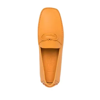Ferragamo Mens Orange Loafers, US Size 6.5