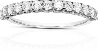 Vir Jewels 2/5 cttw Lab Grown Diamond Wedding Band in 14K White Gold For Women