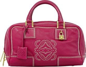 Loewe Amazona Leather Pink Leather Handbag (Pre-Owned)