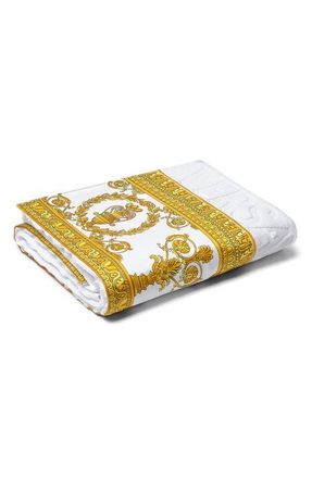 Versace I Heart Baroque Face Towel in White at Nordstrom