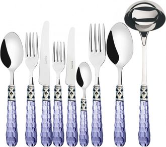 Bugatti Bohemia Ghiera Cromata, Posate Set 75 Pz, Scatola Legno Weng&egrave;, Casa Bugatti - Colore: Blu