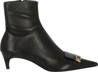 Sergio Rossi Si Rossi Boot - Dames - Laarzen met Hak - Zwart - 39 EU - Leer - Schoenen
