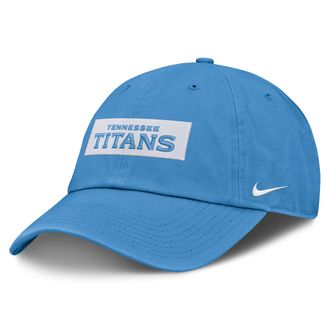 Nike Tennessee Titans Primetime Club Wordmark Nike Mens NFL Adjustable Hat in Blue | NF024AI9V-ZW0
