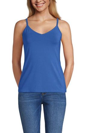 Lands End Cooling V-neck Camisole in Muted Cobalt Blue at Nordstrom, Size X-Small
