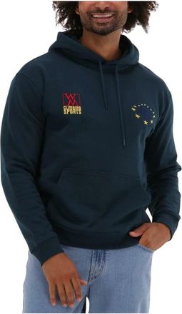 Woodbird Heren Double Hoodie Sweater - Heren - Hoodies - Blauw - S - Katoen - Hoodies & sweatvesten