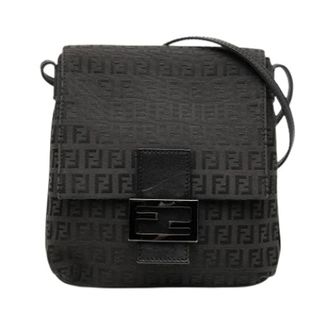 Fendi Pre-owned Canvas Crossbody Tas - Dames - Pre-owned - Zwart - Maat: ONE Size