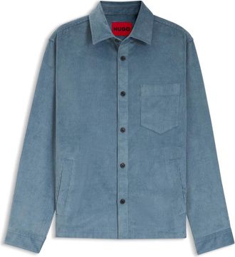 HUGO BOSS Overshirt - Heren - Casual Overhemden - Blauw - M - Overhemden