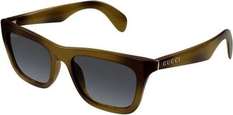 Gucci Sunglasses, male, Brown, 53 MM, Rectangular Frame Sunglasses