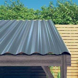 vidaXL Paneles De Tejado 36 Unidades Acero Galvanizado Gris 60x36 Cm Vidaxl