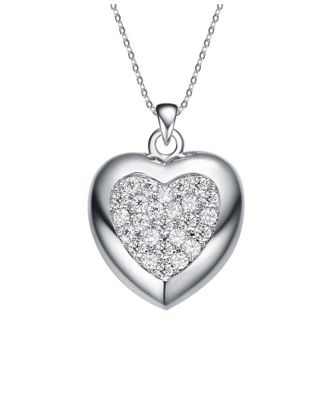 Genevive Silver Pendant Necklace