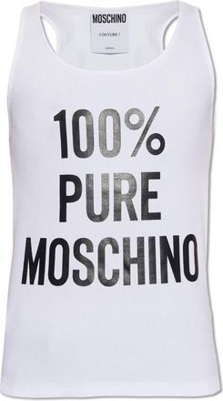 Moschino Mouwloos T-shirt - Heren - Tops zonder mouwen - Wit - L - Katoen - Tops