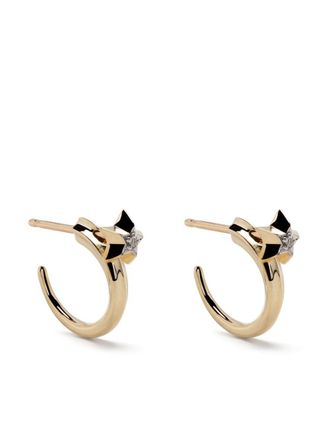 Adina Reyter Orecchini Shooting Star in oro giallo 14kt con diamanti