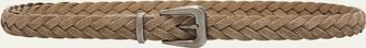 Brunello Cucinelli Braided Leather Belt with Monili