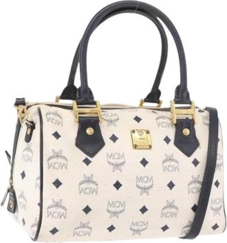 MCM Pre-owned Boston Bag - Dames - Vintage Handtas - Wit - ONE Size - Leer - Vintage