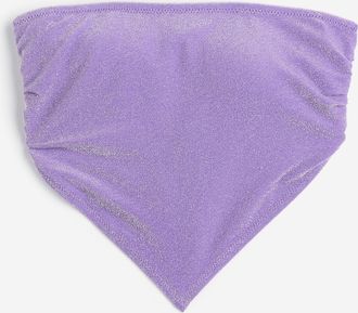 H&M Wattiertes Bandeau-Bikinitop - Purple