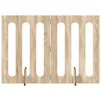 vidaXL Valla Plegable Para Mascotas 2 Uds. Roble Sonoma Vidaxl