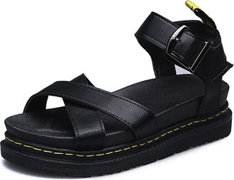 Generic Platform Sandals Womens Summer Elegant Roman Sandals Wide Feet Soft Soles Summer Shoes Lightweight Buckle Peep Toe Womens Sandals Non-Slip Comfortable