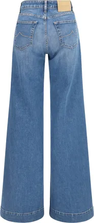 Jacob Cohen Wide-Leg Dark Blue Denim Jeans - Blue