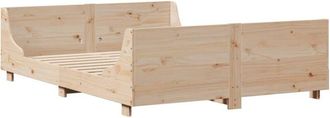 vidaXL Vidaxl - Estructura de cama sin colchón madera maciza de pino 135x190 cm