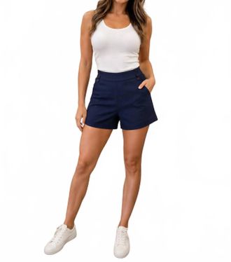 Jade Yoga Side Button Short In Navy